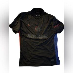 BARCELONA x TRAVIS SCOTT Limited Edition Cactus Jack Black Jersey 2XL XXL New